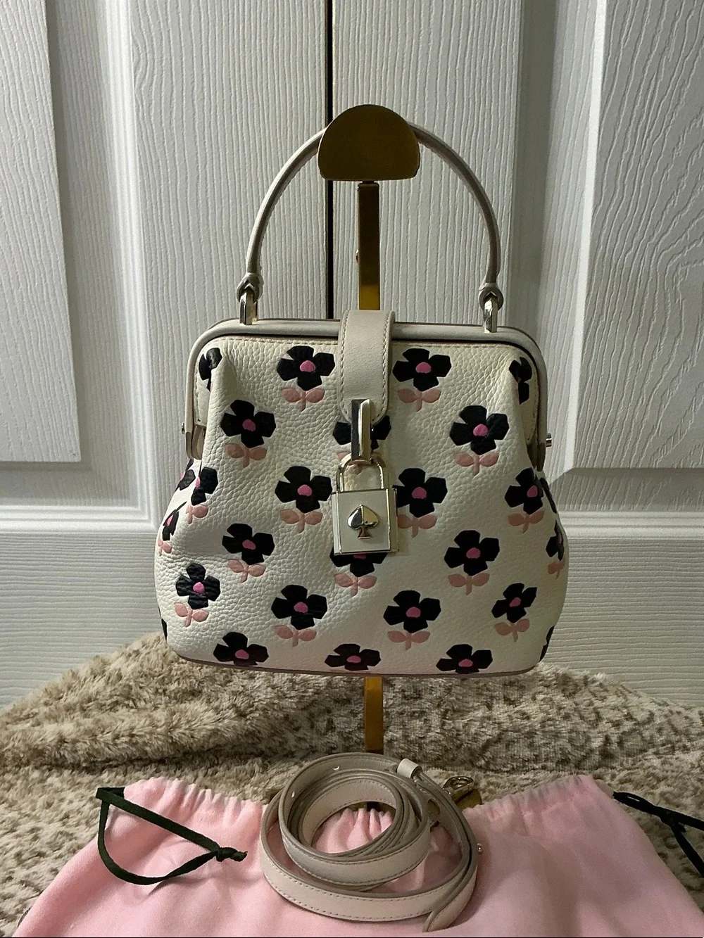 Kate Spade New York Remedy Block Print Floral Small Top-Handle Bag (EUC)